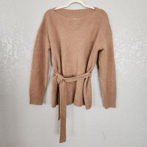 Madewell Boatneck Tie Waist Pullover Sweater Size M